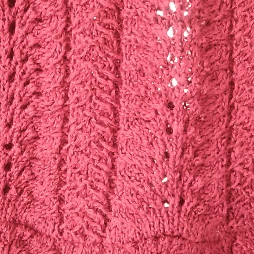 Cache Sweater Fur Red Burgandy Large Womans - Picture 9 of 10